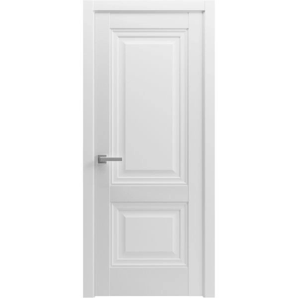 Pantry Kitchen Lite Door with Hardware | Lucia 8831 White Silk | Single Panel Frame Trims | Bathroom Bedroom Sturdy Doors