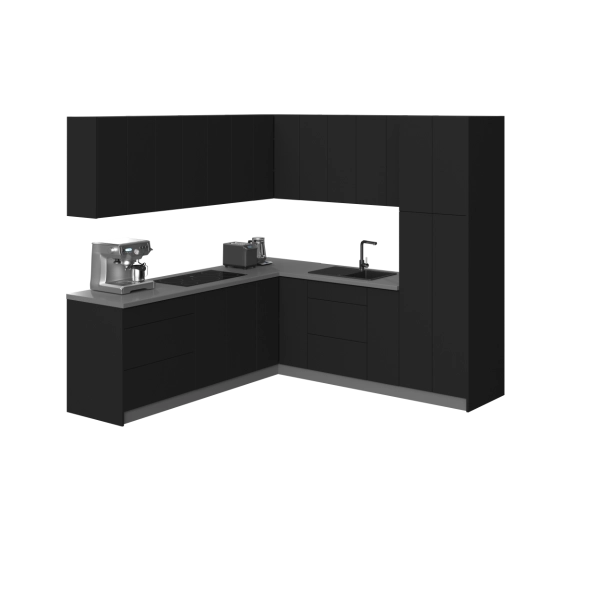 Kitchen Urban Collection Black Color Base Size 8x8Ft Wide