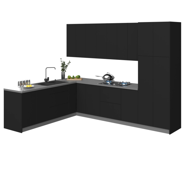 Kitchen Harmony Collection Black Color Base Size 8x10Ft Wide