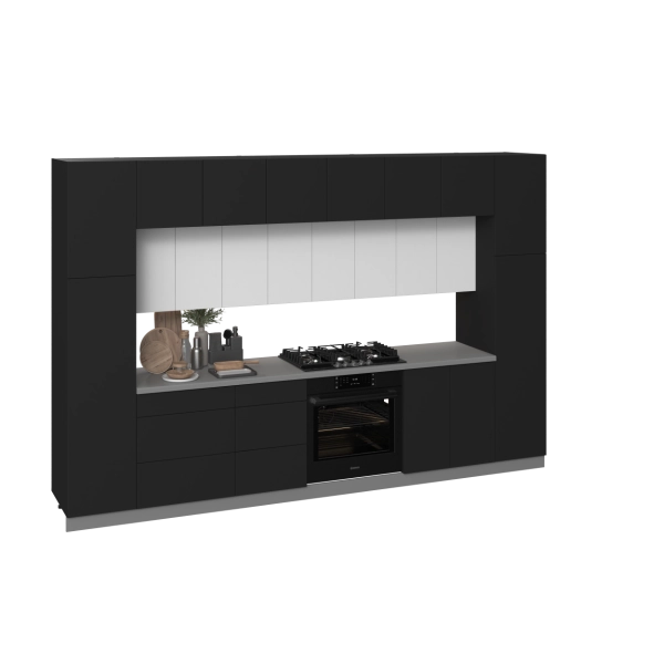 Kitchen Luxe Collection Black & White Color Base Size 12Ft Wide