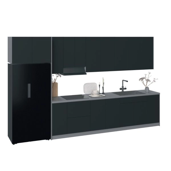 Kitchen Timekeeper Collection Black Color Base Size 13Ft Wide