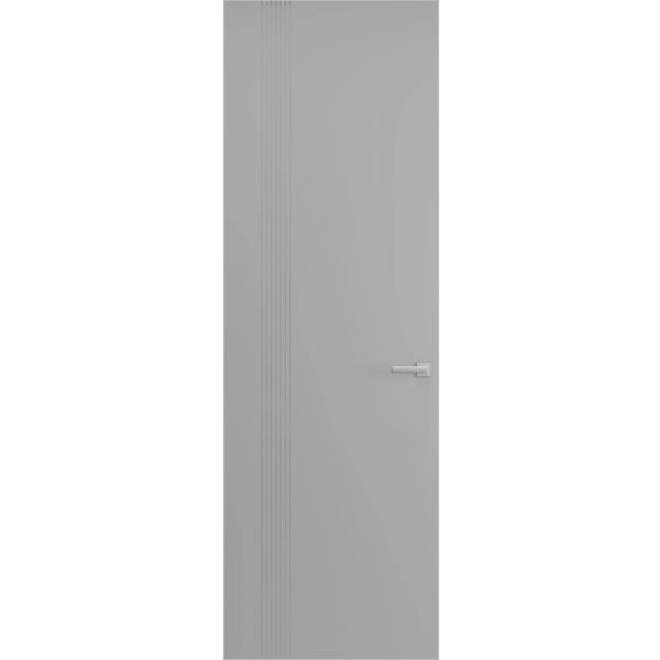Hidden Door | Basic 0111 Dove Grey Concealed Metal Frame 18" x 80" Left-hand Inswing