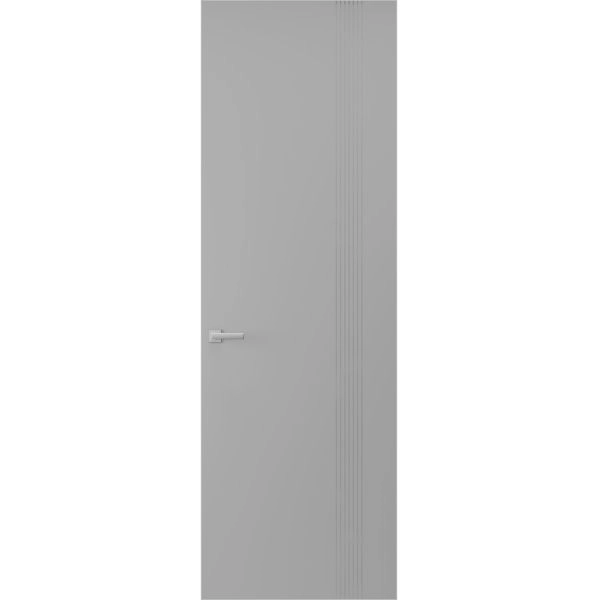 Hidden Door | Basic 0111 Dove Grey Concealed Metal Frame 18" x 80" Right-hand Inswing