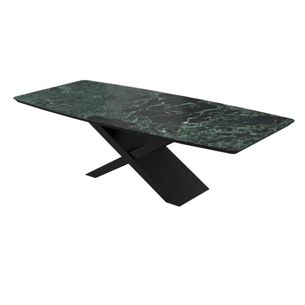 Dining Table COMO 102x47x29 Laminam Verde Alpi Lucidato