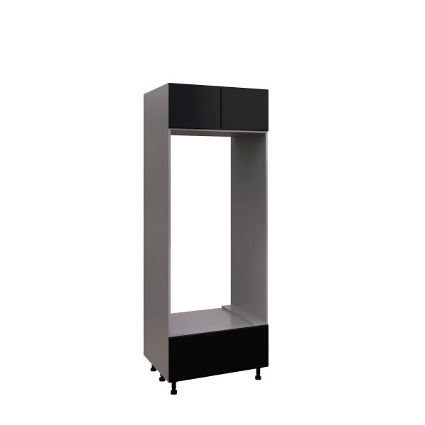 UDOC3084DD-SD-GRE Tall Double Oven Cabinets -with Black Matte door