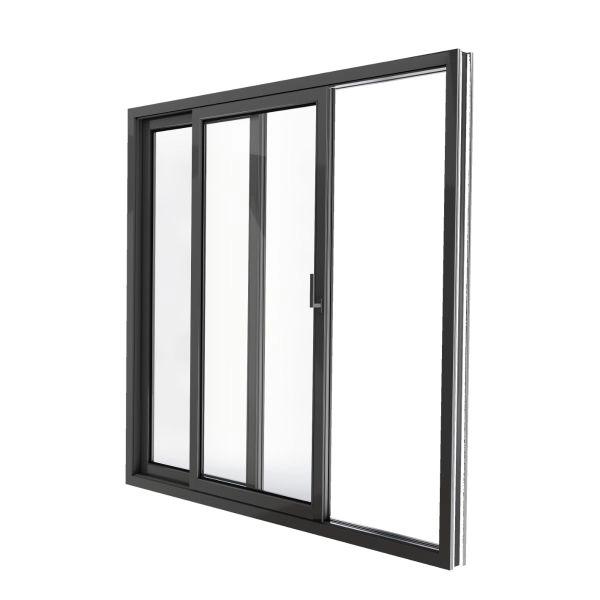  Patio 8166 Matte Black 64" x 80" Right active door 