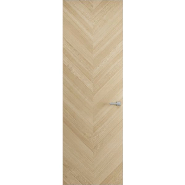 Hidden Door | Ego 5005 Painted White Oak Concealed Metal Frame 18" x 80" Left-hand Inswing