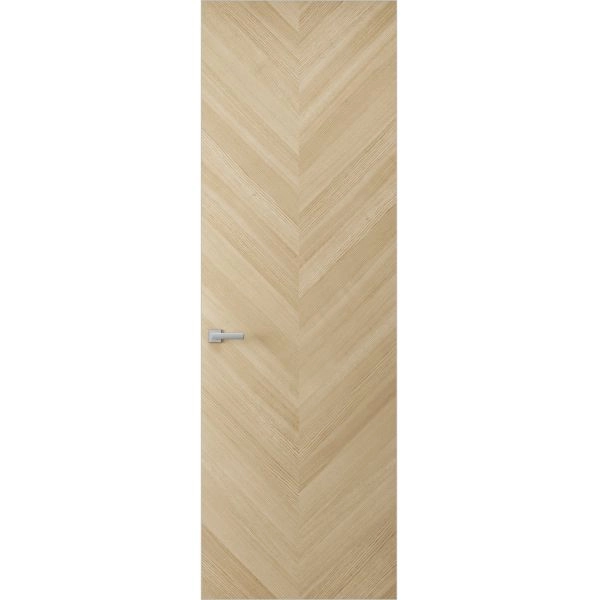 Hidden Door | Ego 5005 Painted White Oak Concealed Metal Frame 18" x 80" Right-hand Inswing