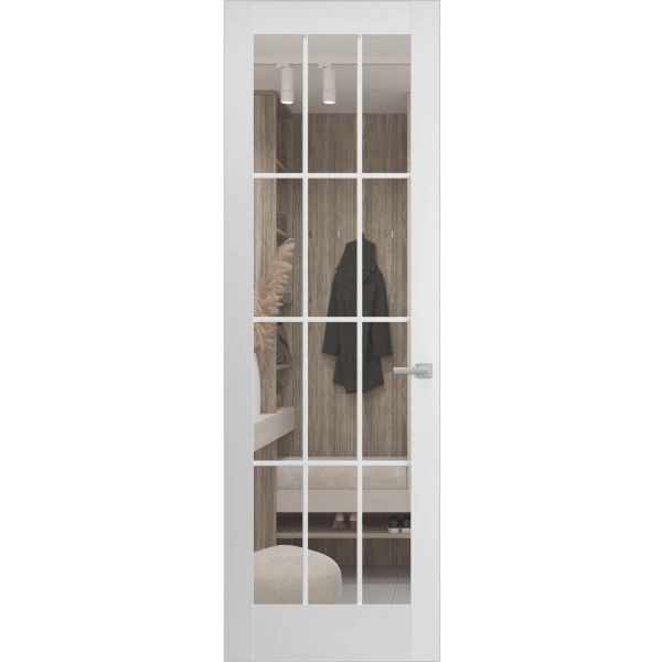 Hidden Door | Felicia 3355 White Silk Concealed Metal Frame 18" x 80" Left-hand Inswing