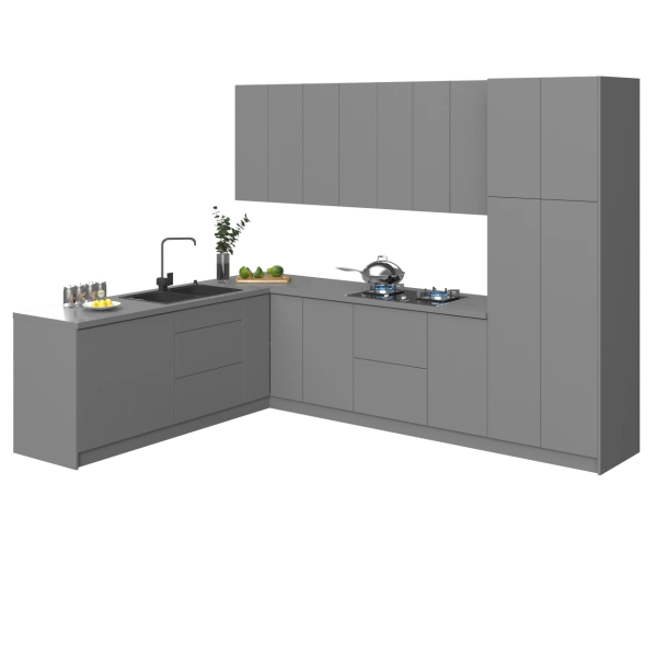 Kitchen Harmony Collection Gray Color Base Size 8x10Ft Wide