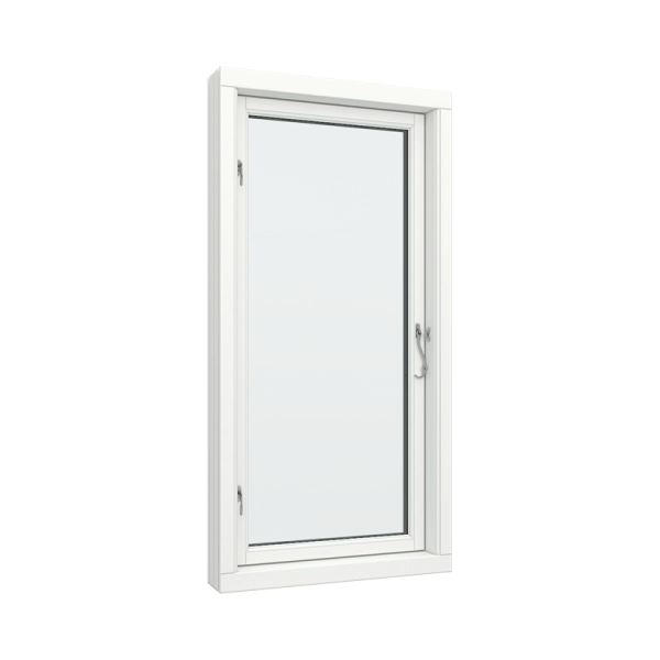 Single-Glass PVC Casement Window with Side Hinges (View from inside)