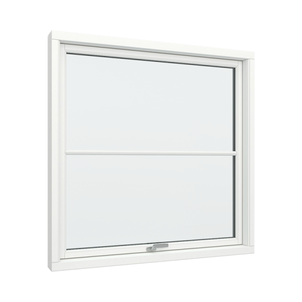 Bay Window PVC with Top Control, Single Bay, Glass Panels 1x2 (View from inside)