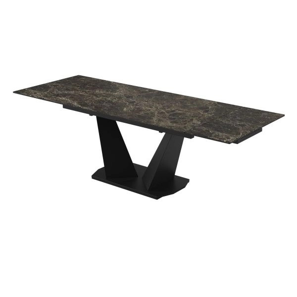 Dining Table PARMA 55(78)x31x29 Laminam Emperador Extra