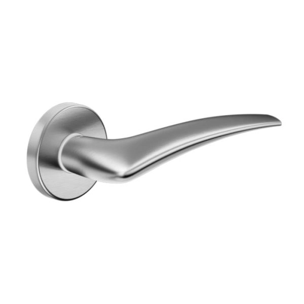 Door Euro Handle LINEAR for Magnetic Lock, Satin Chrome, Passage