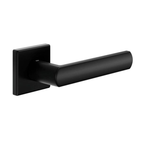 Door Euro Handle LUCE02 for Magnetic Lock, Black, Passage
