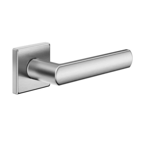 Door Euro Handle LUCE02 for Magnetic Lock, Satin Chrome, Passage
