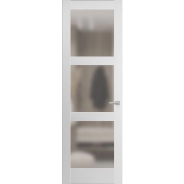 Hidden Door | Lucia 2552 White Silk Concealed Metal Frame 18" x 80" Left-hand Inswing