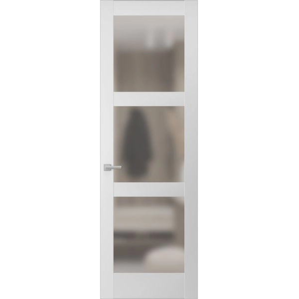 Hidden Door | Lucia 2552 White Silk Concealed Metal Frame 18" x 80" Right-hand Inswing
