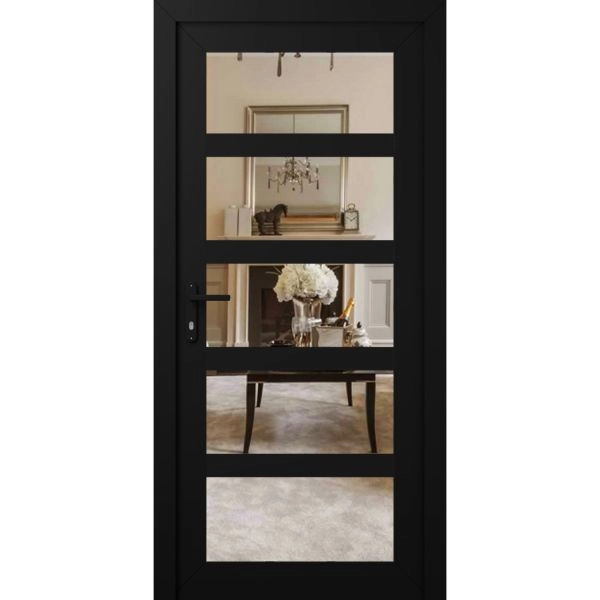 Manux 8522 exterior metal-plastic door 30x80 black upvc