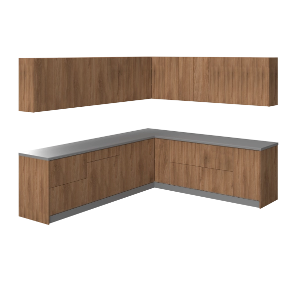 Kitchen Modern Collection Natural Teak Color Base Size 10x8,5Ft Wide
