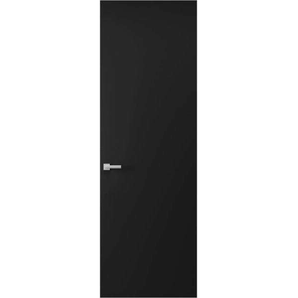 Hidden Door | Planum 0010 Matte Black Concealed Metal Frame 18" x 80" Right-hand Inswing