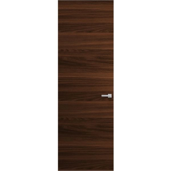 Hidden Door | Planum 0010 Chocolate Ash Concealed Metal Frame 18" x 80" Left-hand Inswing
