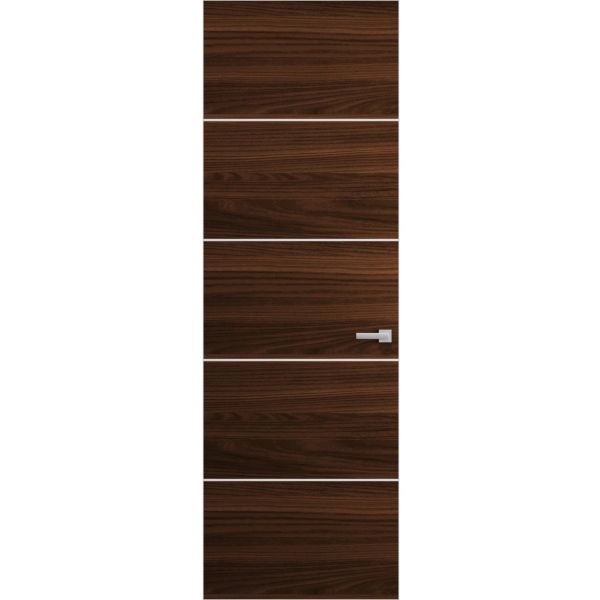 Hidden Door | Planum 0020 Chocolate Ash Concealed Metal Frame 18" x 80" Left-hand Inswing