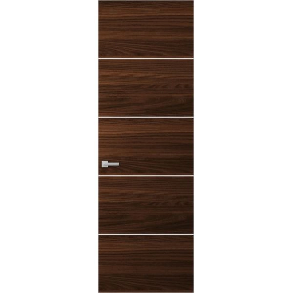 Hidden Door | Planum 0020 Chocolate Ash Concealed Metal Frame 18" x 80" Right-hand Inswing