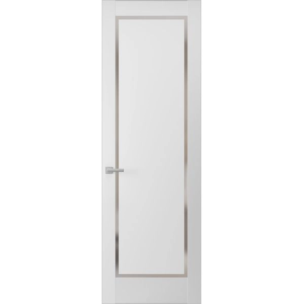 Hidden Door | Planum 0888 Painted White Concealed Metal Frame 18" x 80" Right-hand Inswing