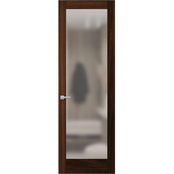 Hidden Door | Planum 2102 Chocolate Ash Concealed Metal Frame 18" x 80" Right-hand Inswing