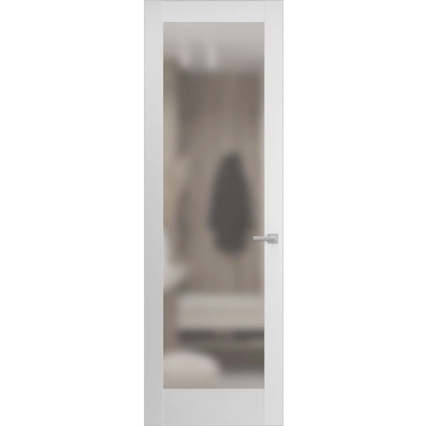 Hidden Door | Planum 2102 White Silk Concealed Metal Frame 18" x 80" Left-hand Inswing