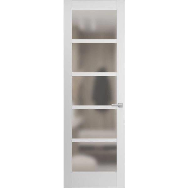 Hidden Door | Quadro 4002 White Silk Concealed Metal Frame 18" x 80" Left-hand Inswing