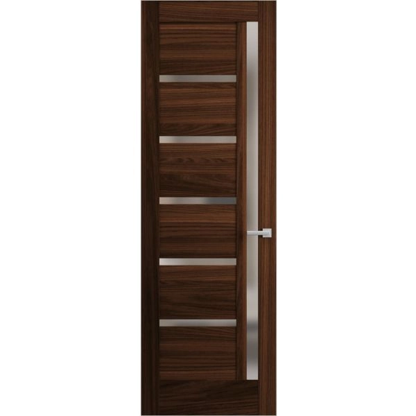 Hidden Door | Quadro 4088 Chocolate Ash Concealed Metal Frame 18" x 80" Left-hand Inswing