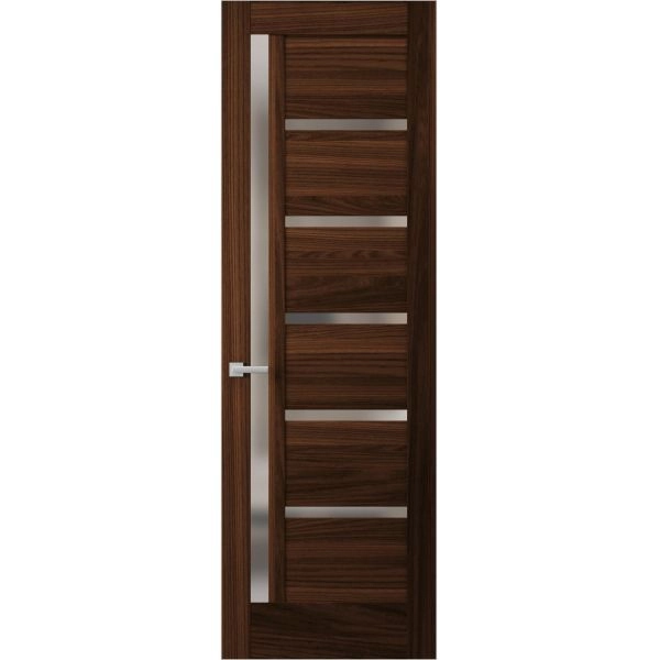 Hidden Door | Quadro 4088 Chocolate Ash Concealed Metal Frame 18" x 80" Right-hand Inswing