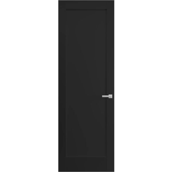 Hidden Door | Quadro 4111 Matte Black Concealed Metal Frame 18" x 80" Left-hand Inswing