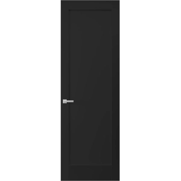 Hidden Door | Quadro 4111 Matte Black Concealed Metal Frame 18" x 80" Right-hand Inswing
