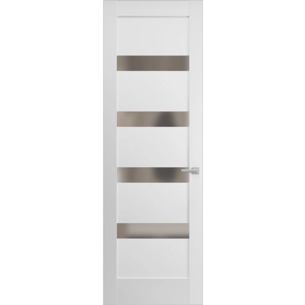 Hidden Door | Quadro 4113 White Silk Concealed Metal Frame 18" x 80" Left-hand Inswing