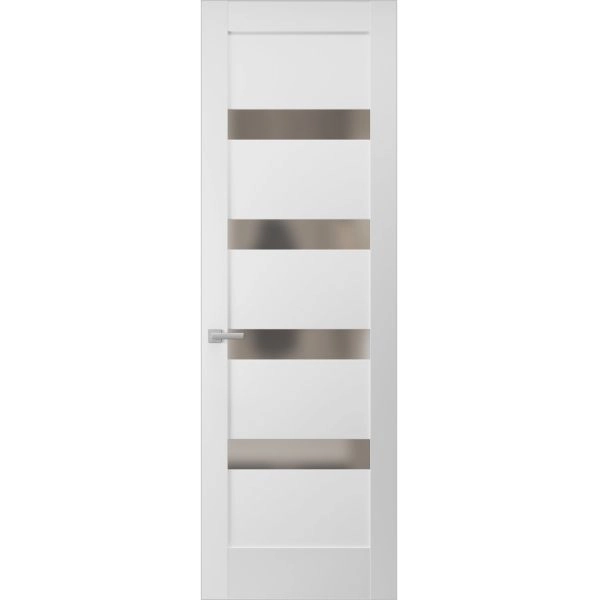Hidden Door | Quadro 4113 White Silk Concealed Metal Frame 18" x 80" Right-hand Inswing