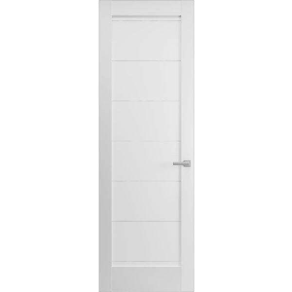 Hidden Door | Quadro 4115 White Silk Concealed Metal Frame 18" x 80" Left-hand Inswing