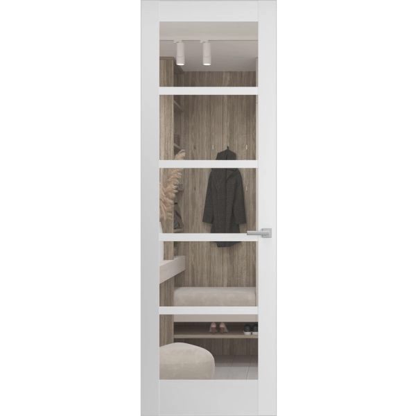 Hidden Door | Quadro 4522 White Silk Concealed Metal Frame 18" x 80" Left-hand Inswing