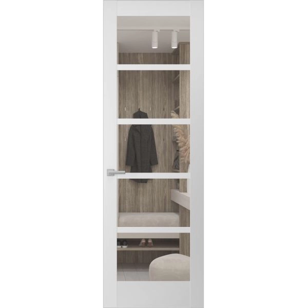 Hidden Door | Quadro 4522 White Silk Concealed Metal Frame 18" x 80" Right-hand Inswing