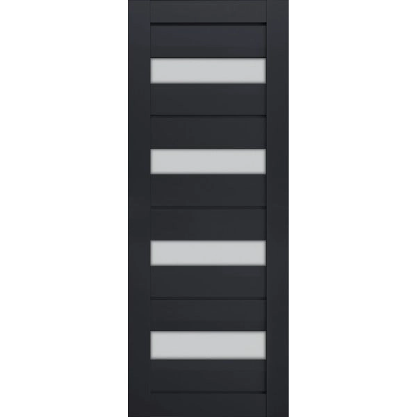 Slab Barn Door Panel | Veregio 7455 Antracite with Frosted Glass | Sturdy Finished Doors | Pocket Closet Sliding