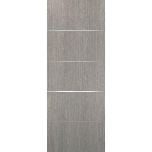 Slab Barn Door Panel | Planum 0020 Grey Oak | Sturdy Finished Flush Modern Doors | Pocket Closet Sliding
