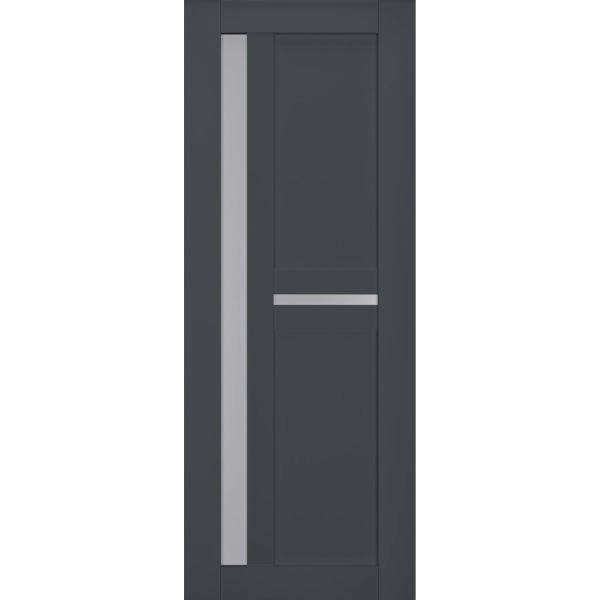 Slab Barn Door Panel | Veregio 7288 Antracite with Frosted Glass | Sturdy Finished Doors | Pocket Closet Sliding