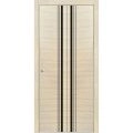 Sliding Closet Bi-fold Doors | Planum 0011 Oak and Aluminum Strips | Sturdy Tracks Moldings Trims Hardware Set | Wood Solid Bedroom Wardrobe Doors Natural Veneer