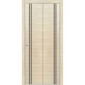 Sliding Closet Bi-fold Doors | Planum 0016 White Silk and Aluminum Strips | Sturdy Tracks Moldings Trims Hardware Set | Wood Solid Bedroom Wardrobe Doors Natural Veneer