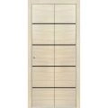 Sliding Closet Bi-fold Doors | Planum 0015 Matte Grey and Aluminum Strips | Sturdy Tracks Moldings Trims Hardware Set | Wood Solid Bedroom Wardrobe Doors Natural Veneer