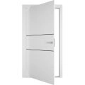 Interior Pivot Door / Planum 0014 White Silk / Single Flush Panel Frame Magnetic Lock / Bathroom Bedroom Modern Doors 30" x 80" White Silk