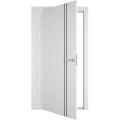 Interior Pivot Door / Planum 0016 White Silk / Single Flush Panel Frame Magnetic Lock / Bathroom Bedroom Modern Doors 30" x 80" White Silk