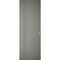 Hidden Barn | Basic 0111 Arctic White | Wood Veneer Doors | Magic Concealed Sliding Set | 42" x 84" Dove Grey
